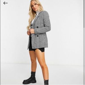 PARISIAN X ASOS oversized blazer in houndstooth / check